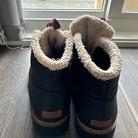 Dr Scholls BE ENERGIZED FOAM Technology Women's Black and Red Lace-Up Boots - Picture 7 of 13